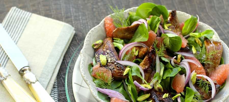 Salade de canard et pamplemousse