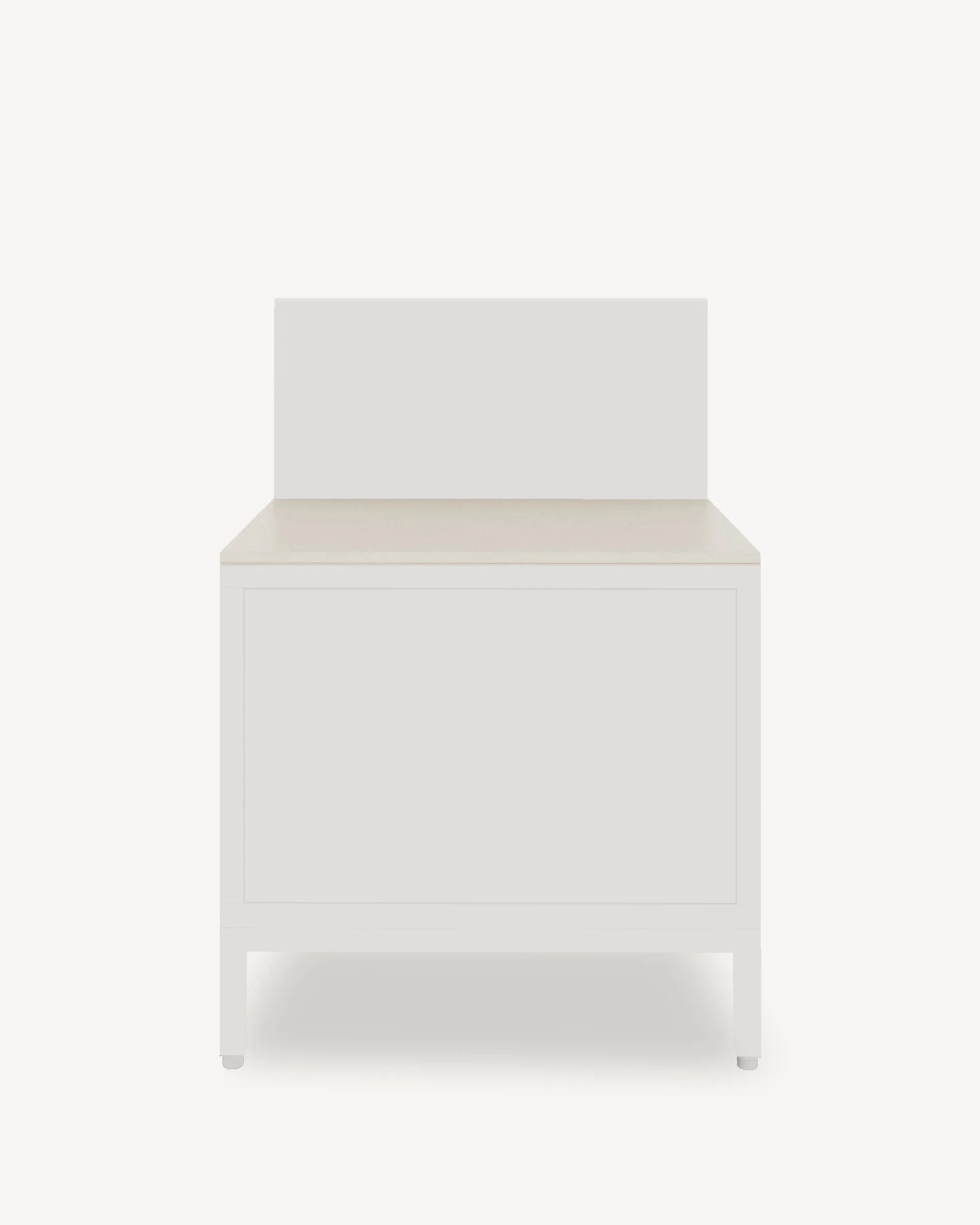 Pilotis-Modul Plancha mit Ablage und cremebeiger Front, Produktabbildung vor weißem Hintergrund