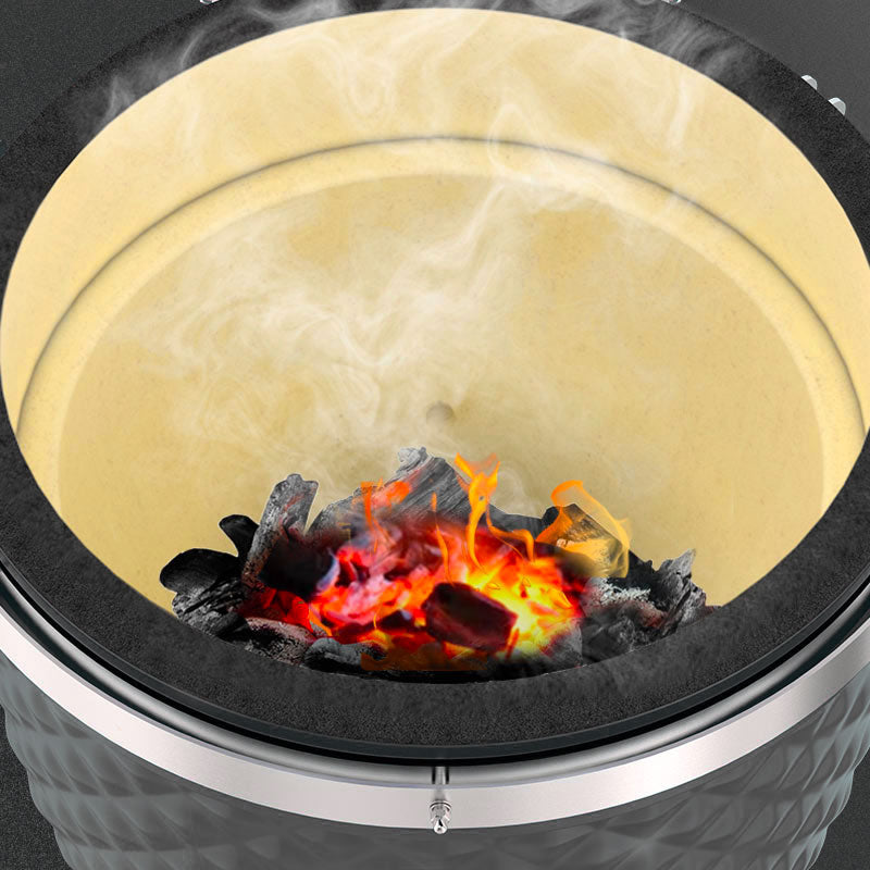 Innenraum des Kamado-Grills