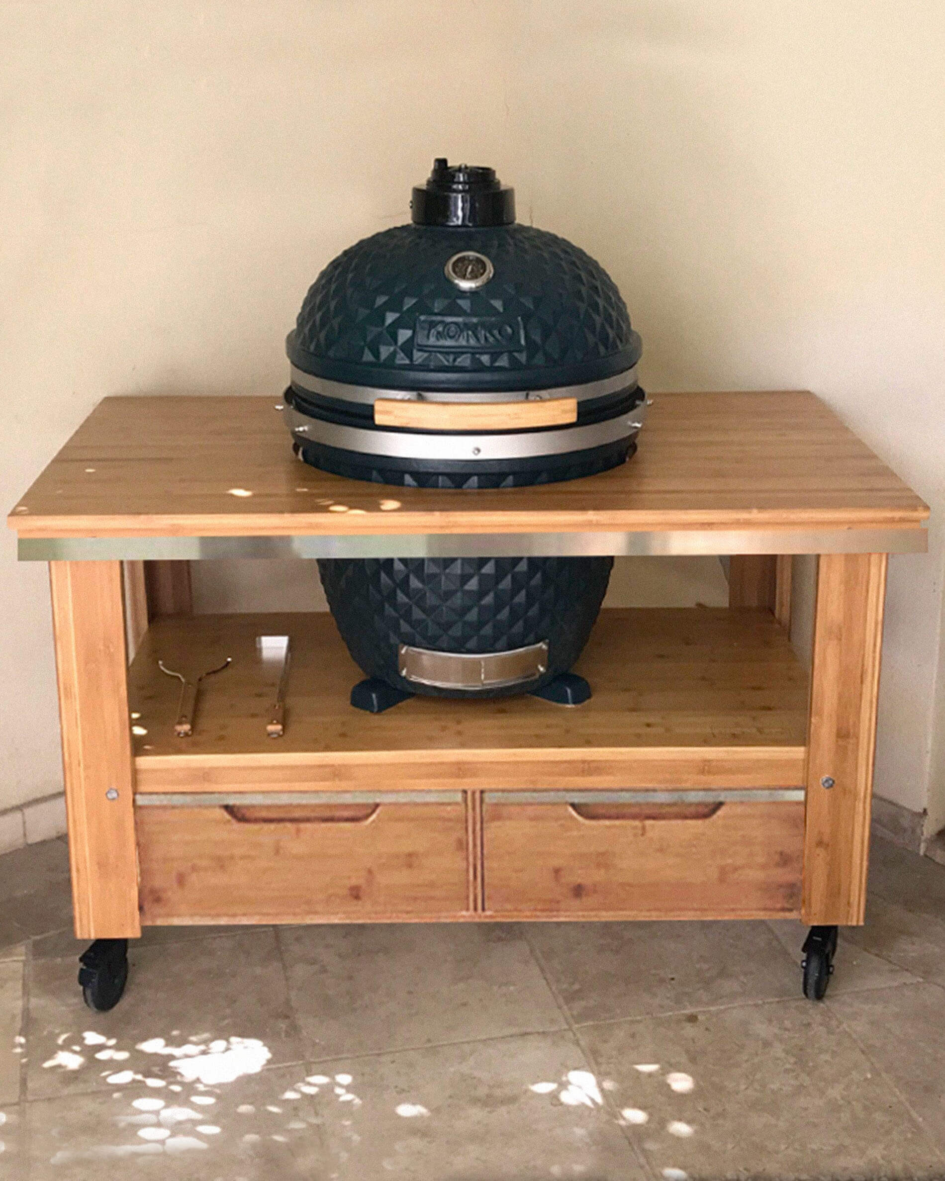 Holz-Chariot mit Schubladen