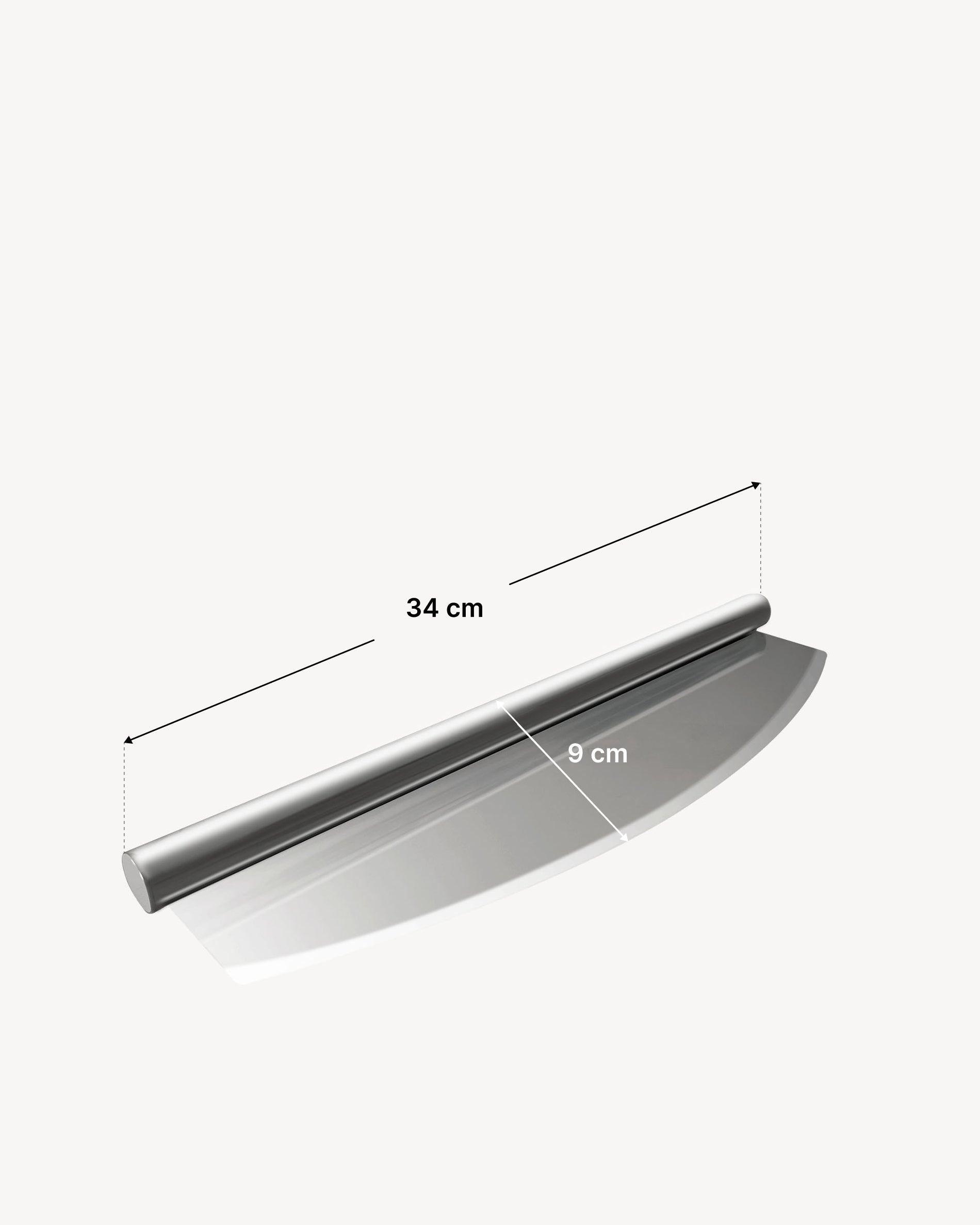 Pizzaschneider aus Edelstahl