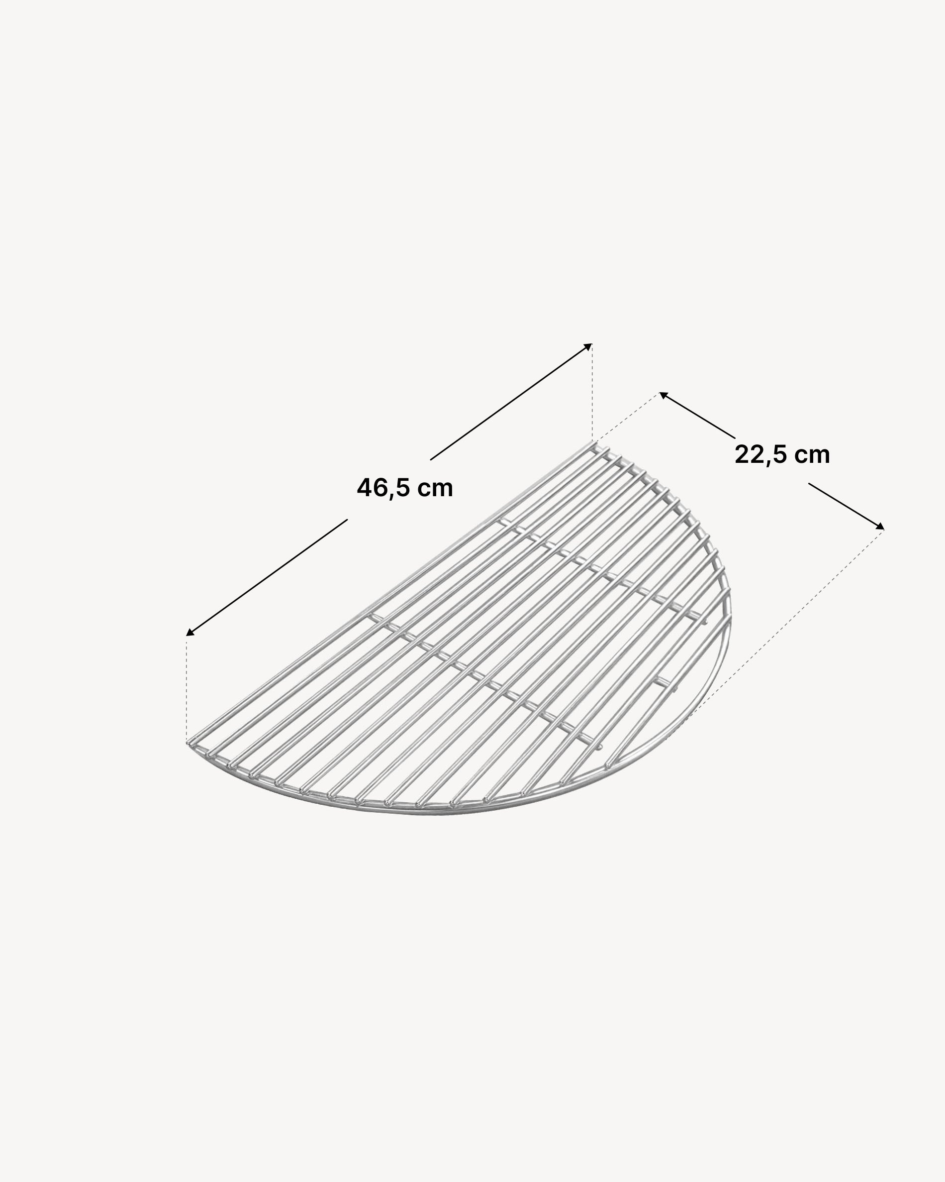 Maße Edelstahl-Halbrost Kokko XL