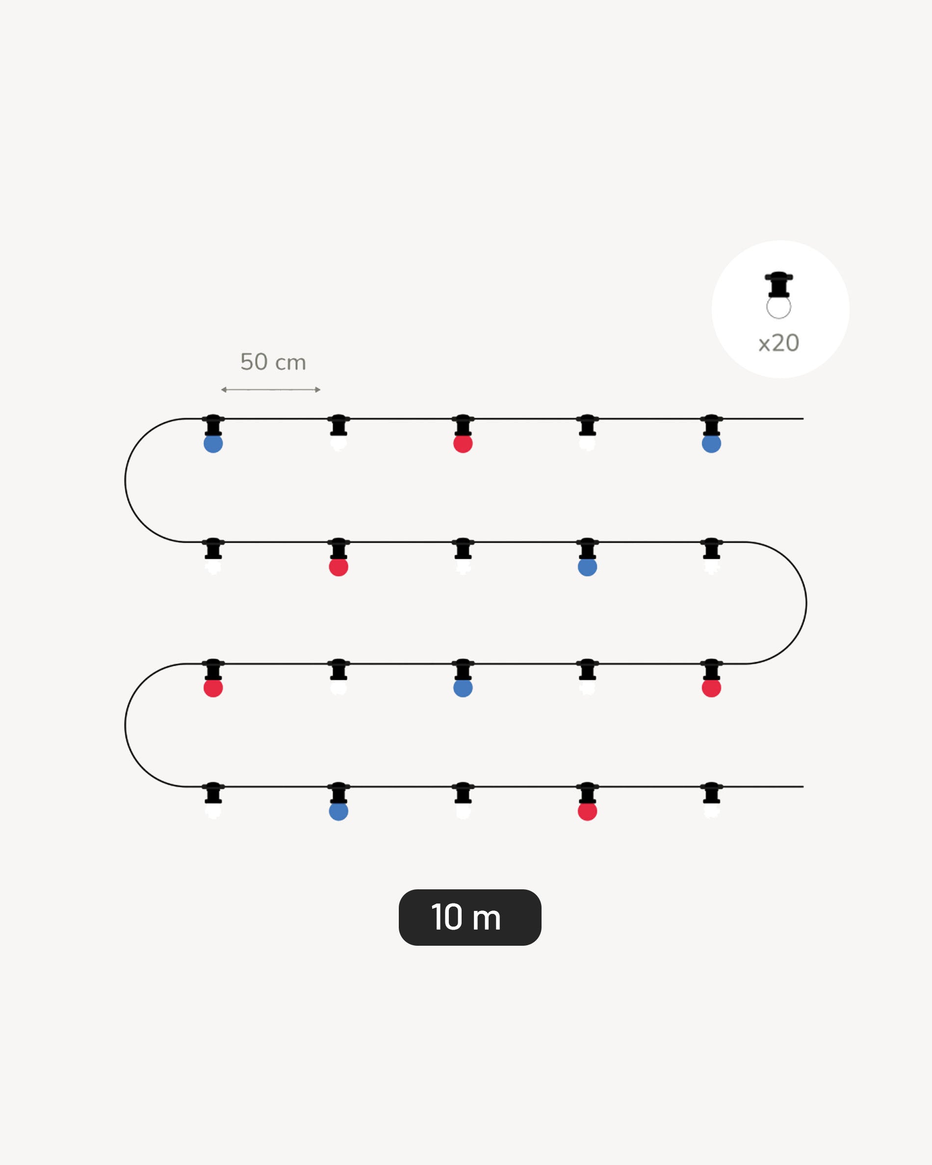 Guinguette-Lichterkette Frankreich