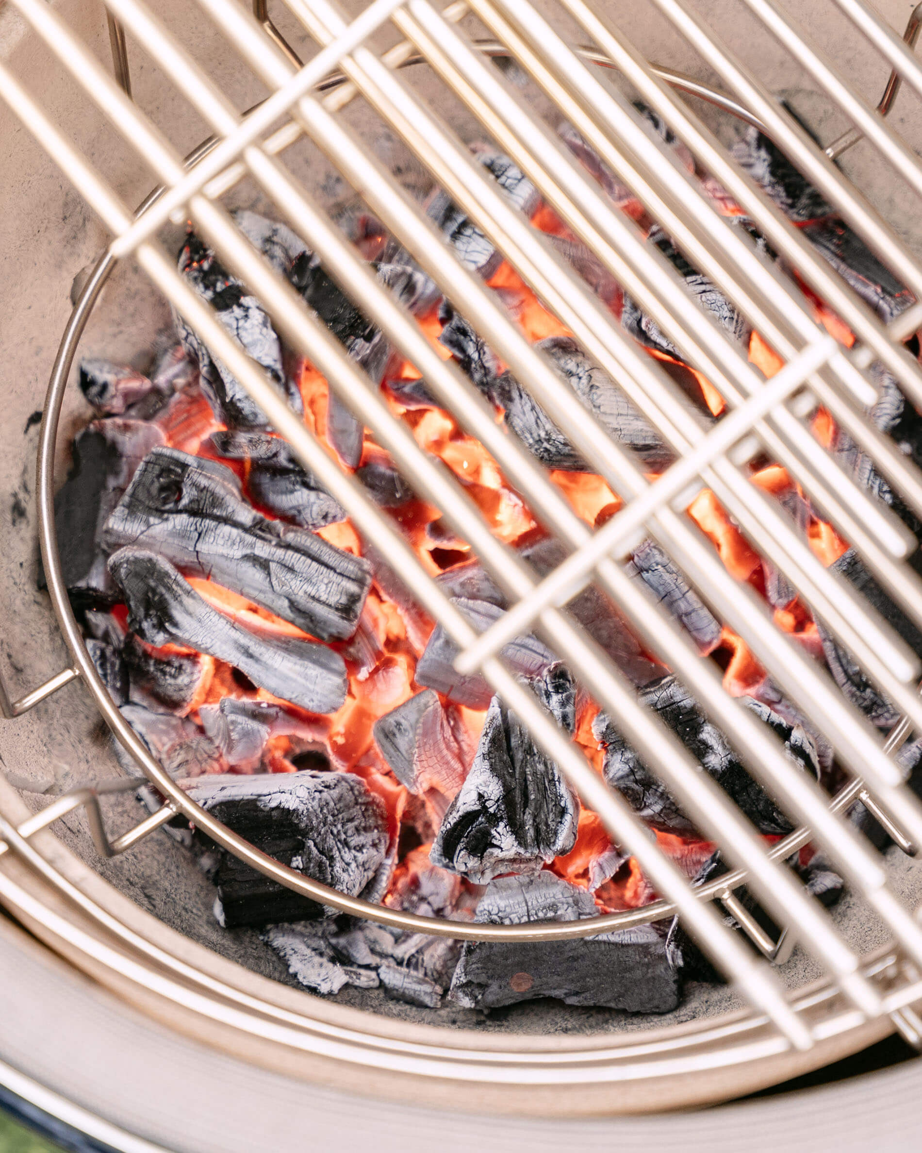 Halbe Grillrost aus Edelstahl