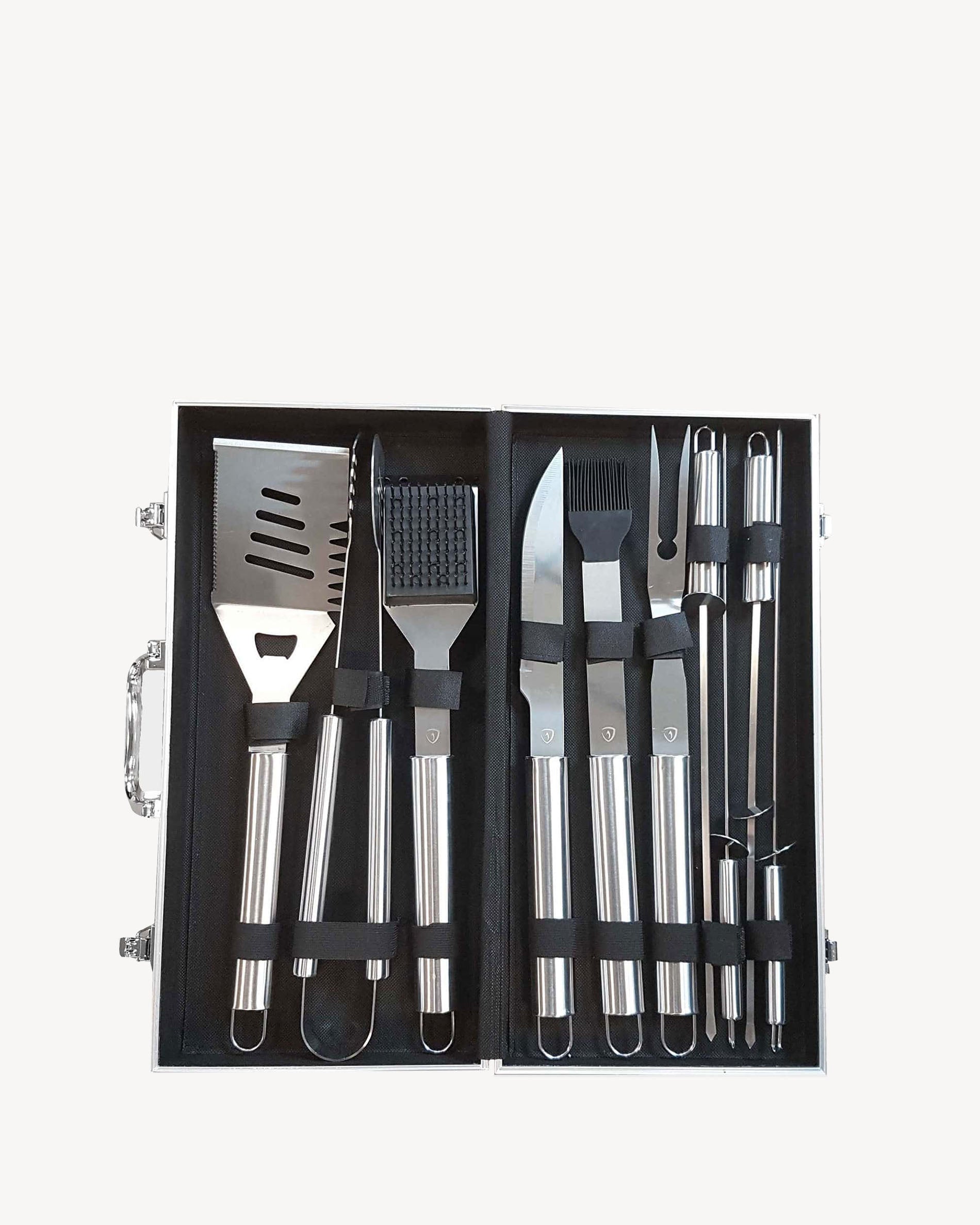 Edelstahl-Utensilienkoffer mit 10 Teilen