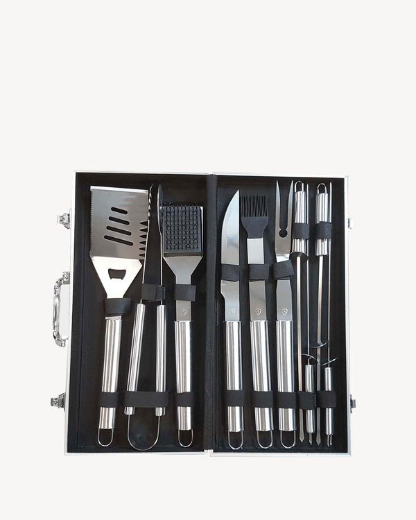 Koffer mit 10 Edelstahl-Utensilien