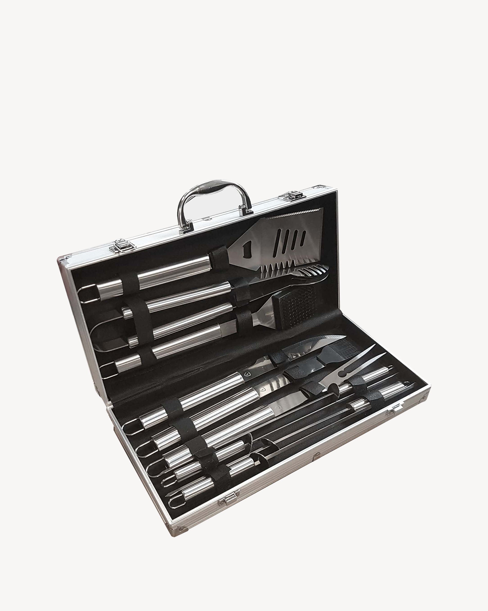 Edelstahl-Utensilienkoffer mit 10 Teilen