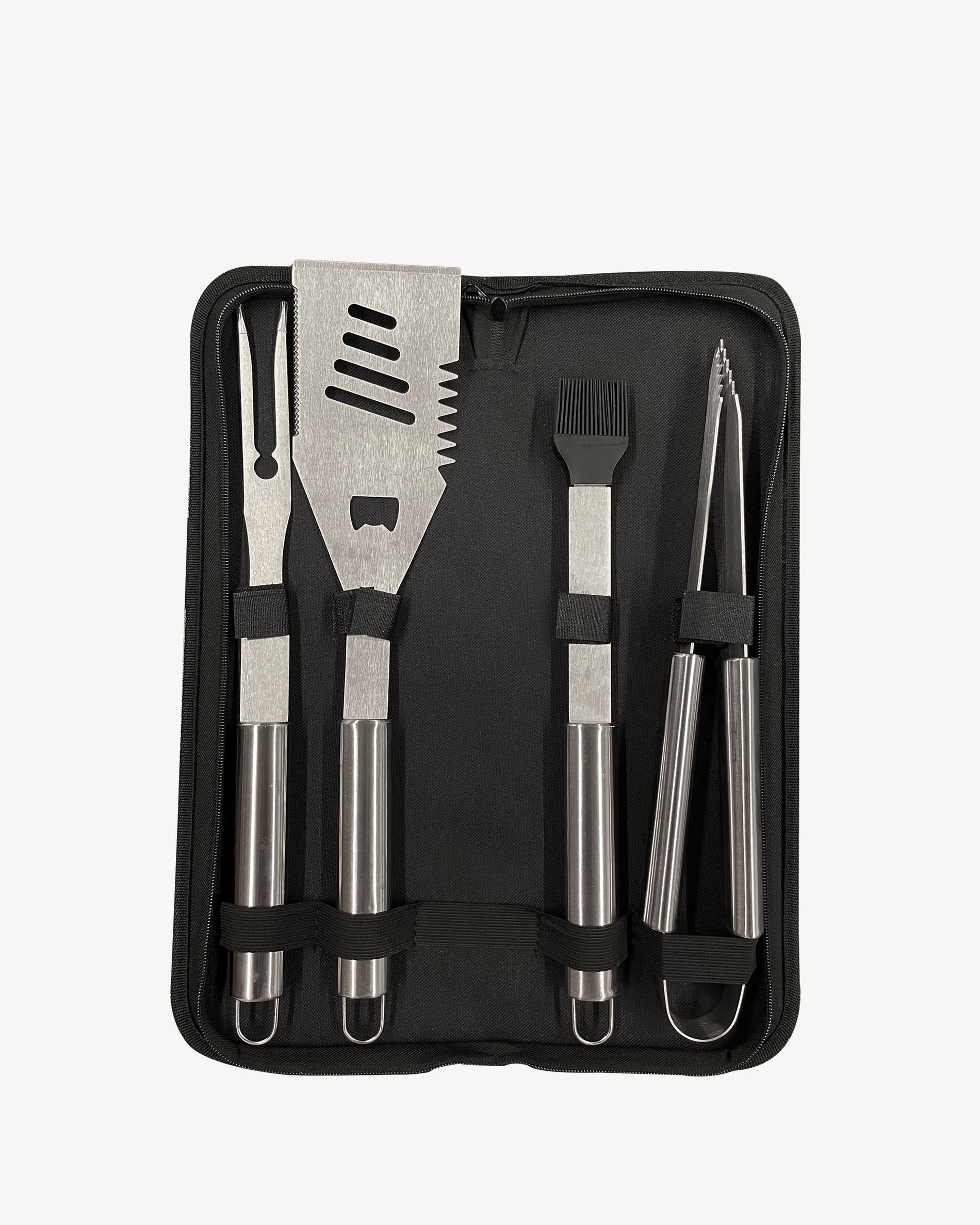 Set aus 4 Edelstahl-Utensilien
