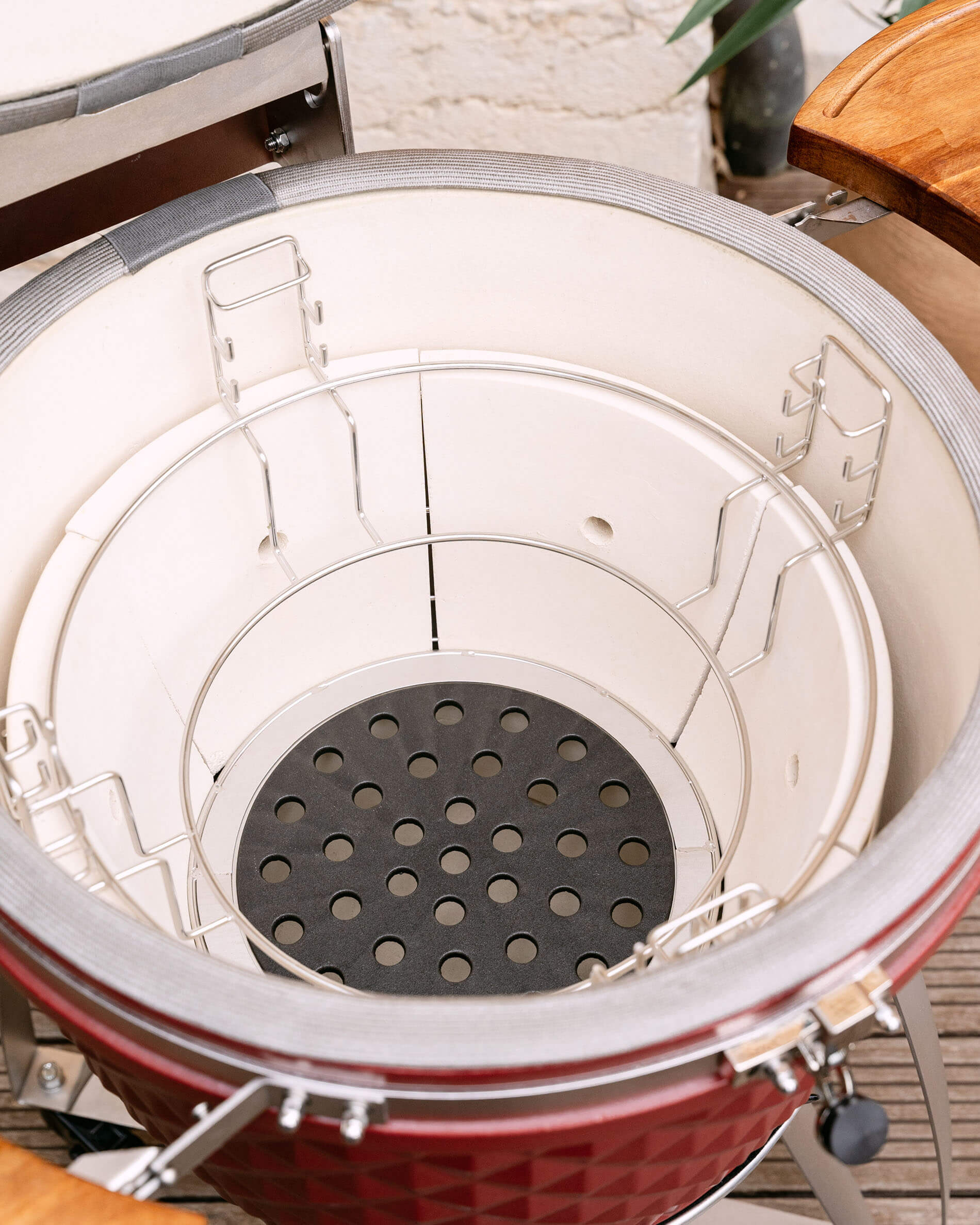 Kokko Keramik-Kamado, neue Edition, Detailansicht der Brennkammer