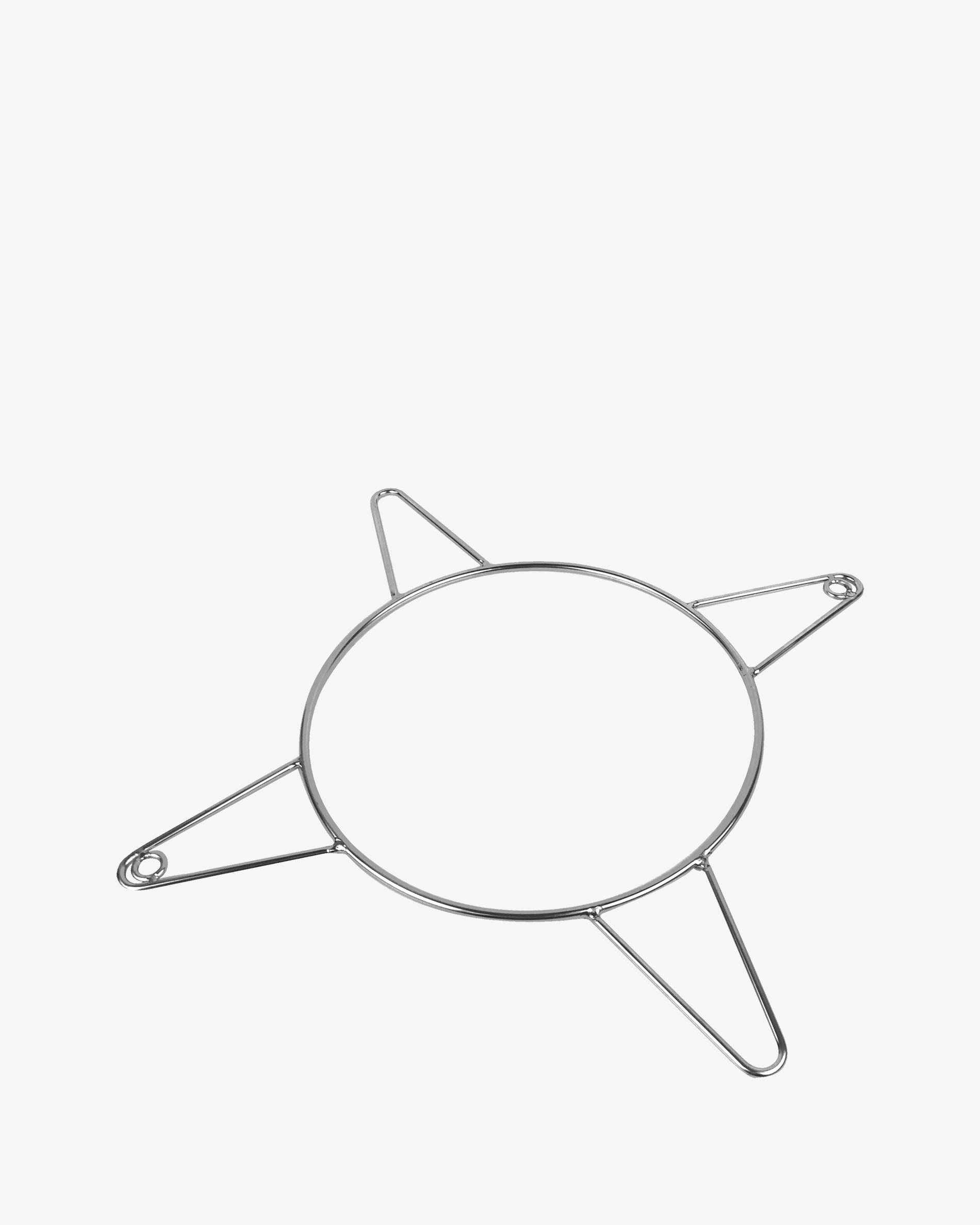 Sternförmiger Edelstahl-Halter für Kamado-Kochzubehör.