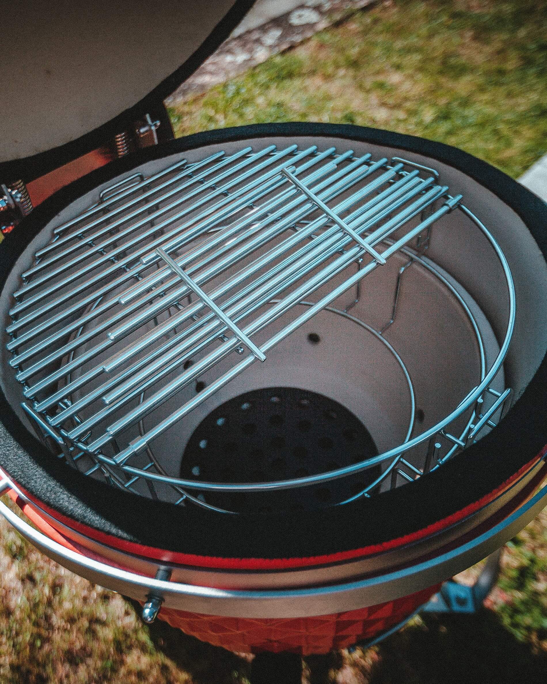 Edelstahl-Grillrosthalterung für Kamado.
