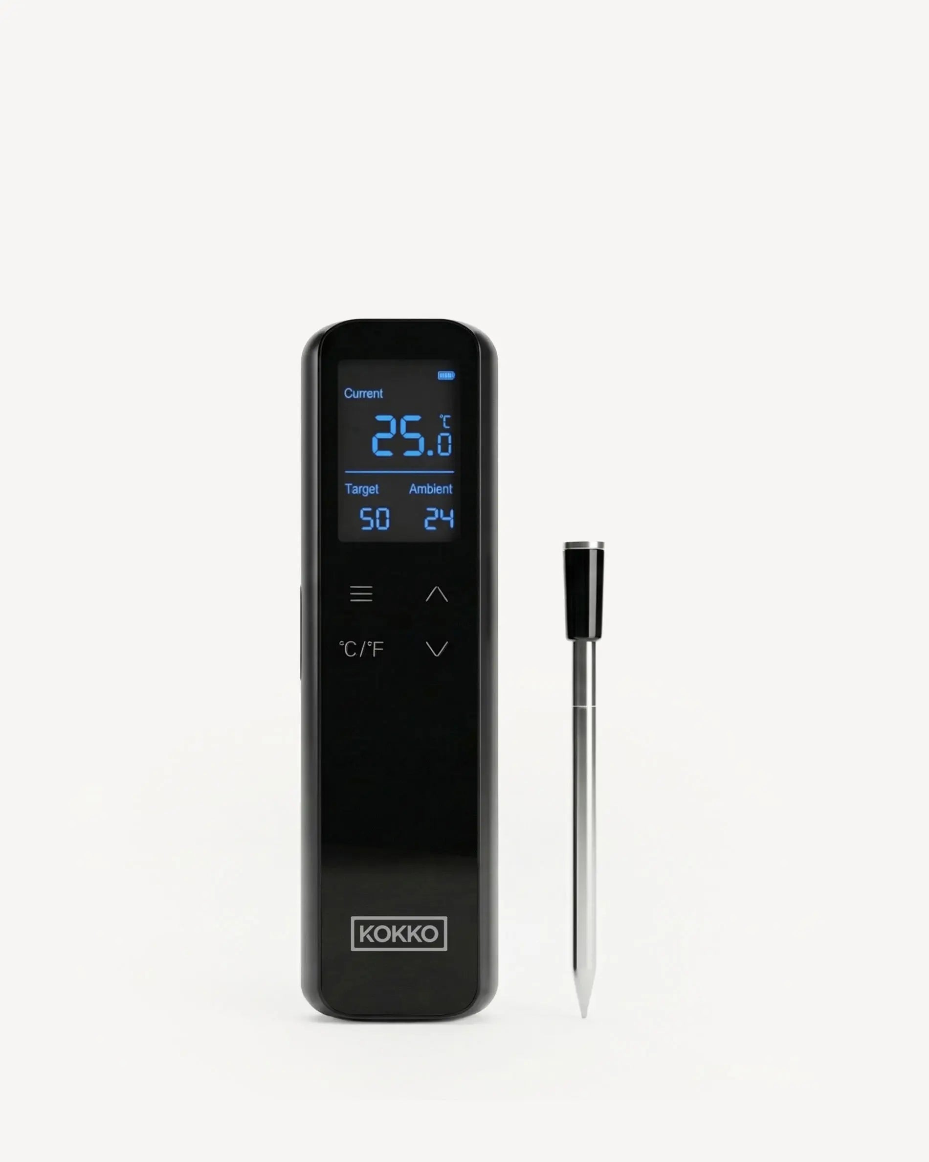 Vernetztes Thermometer mit Sonde für Fleischzubereitung im Kamado