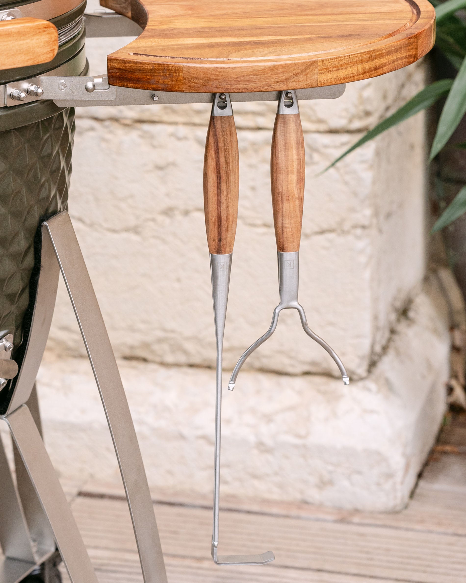 Ascheschieber und Griff aus Edelstahl